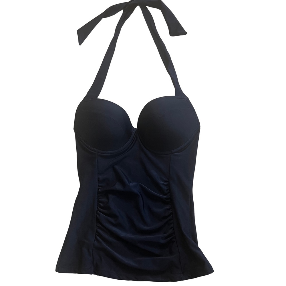 Wave Zone NWT Navy Blue Halter Top Swimsuit Size Small